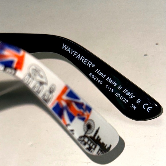 SPECIAL SERIES #8 Ray Ban Wayfarer London Print EUC - Picture 5 of 16